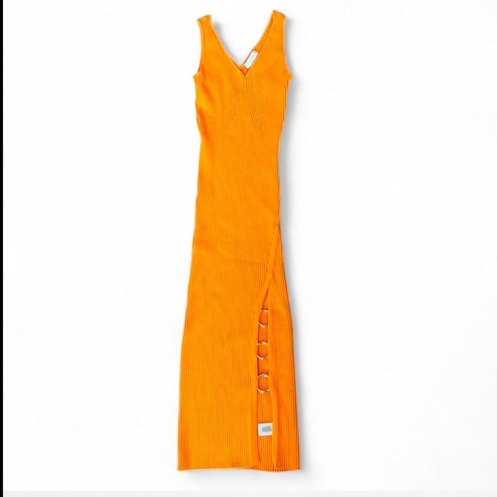 Orange Sleeveless Keyhole Detail Maxi Dress House of Harlow